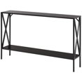 thumbnail image 4 of Gymax Console Table 2 Tier Sofa Side Accent Table w/ Shelf Entryway Hallway Brown, 4 of 9