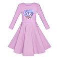 thumbnail image 2 of Robe Fille Coton Violet Unicorn à Paillettes Manches Courtes Décontractée 8 Ans, 2 of 7