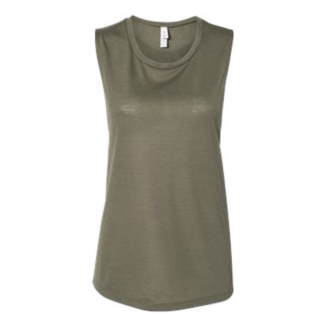 BELLA+CANVAS Débardeur Muscle Fluide pour Femmes, G, Vert Militaire