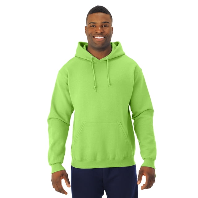 Jerzees Mens NuBlend Pull Over Hooded Sweatshirt, 3X, Neon Green