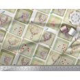 thumbnail image 2 of Soimoi Polyester Crepe Fabric Bird & Reindeer Face Patchwork Print Fabric by The Yard 52 Inch Wide, 2 of 3