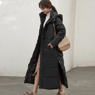 TIMIFIS Manteaux d'Hiver pour Femmes Manteau Long en Duvet pour Femmes avec Capuche en Fourrure Parka Maxi en Duvet Manteau Matelassé Manteaux d'Hiver pour Femmes