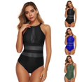 thumbnail image 2 of Coofit Womens Swimwear High Neck Halter One Piece Swimsuit Beach Bathing Suit, 2 of 8