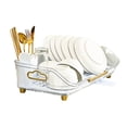 thumbnail image 1 of 2-Tier Dish Drying Rack for Kitchen Counter – Rustproof Drainer Tray with Automatic Drainage System, Large Capacity Storage Shelf, Detachable Utensil Holder, Space-Saving Compact Desig, 1 of 7