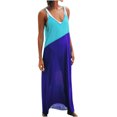thumbnail image 2 of LOVZFMLL Robes Femmes Mode Robe Décontractée Sans Manches pour Femmes Col en V Dames Unie Longues Robes, 2 of 9