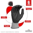 thumbnail image 4 of LINCONSON Safety Performance Series Construction Mechanics Work Gloves (XL, Grey - 6 Pack), 4 of 4
