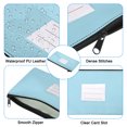 thumbnail image 4 of Unique Bargains Zipper Leatherette Money Deposit Bags with Clear Window, Sky Blue, 3 Pack, 4 of 6