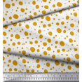 thumbnail image 2 of Soimoi Gold polyester Crepe Fabric Dots Dots Print Fabric by the Yard 52 Inch Wide, 2 of 5