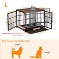 thumbnail image 2 of Wisfor Cage/chenil pour Chien Robuste Noir de 36 Pouces, Meuble Télé, Table d'Appoint en Bois, Meuble, 2 of 5