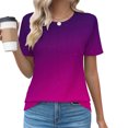 thumbnail image 4 of Blouses for Women Womens Round Neck Fashionable Casual Short Sleeved Spring/summer Top, 4 of 5