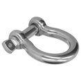 thumbnail image 1 of Wchiuoe Bow Shackle,Screw Pin Anchor Shackle Bow Shape 304 Stainless Steel Chain Wire Rope Connector Lifting Tool,Bow Shape Load Clamp, 1 of 8