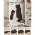thumbnail image 4 of SONGMICS 43 Inches Folding Storage Ottoman Bench, Storage Chest, Footrest, Padded Seat, Brown ULSF703, 4 of 4