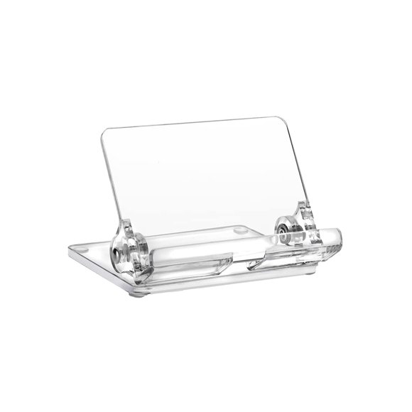 Kantek Support de Cellulaire Réglable en Acrylique Transparent, Station d'Accueil Pliable Compatible avec la Plupart des Téléphones Mobiles et Petites Tablettes, 4.1 Pouces" L X 3.1 Pouces P X 2.1 Pouces H, Gestion des Câbles, Accessoire de Bureau