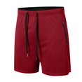 thumbnail image 4 of Men's Running Shorts with Zipper Pockets Gym Athletic Workout 5" Shorts for Men, 4 of 5