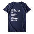 thumbnail image 4 of Pompotops T-Shirt Décontracté à Manches Courtes pour Femmes avec Imprimé Lettre, 4 of 6