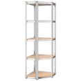 thumbnail image 5 of vidaXL 5-Layer Shelves 3 pcs Silver Steel&Engineered Wood, 5 of 5