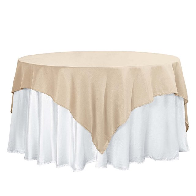 LNGOOR 108” Wholesale Round Tablecloth Polyester Round Table Linens For Wedding Party Banquet Restaurant - WHITE