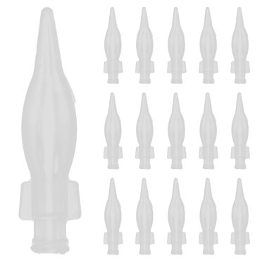 Pet Feeding Nipples Transparent Silicone for Kitten Puppy 20Pcs 1.97X0.39X0.39In