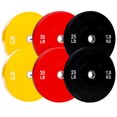 thumbnail image 1 of PRISP Olympic Bumper Weight Plate - Rubber Plate for 2 Inch Olympic Barbell with Steel Insert; Pairs, Sets and Single Plates Available, 1 of 9