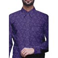 thumbnail image 4 of BESTMAN Cotton Formal Shirts For Men Slim Fit Printed Full Sleeve Shirts For Men, 4 of 5
