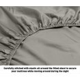 thumbnail image 3 of 1200 Thread Count 100% Cotton Solid Sheet Set (Full, Silver), 3 of 3