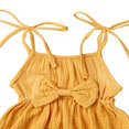thumbnail image 4 of MesaSe Toddler Baby Girl Summer Fall Basic Plain Short Sleeve Cotton Linen Drawstring Romper Jumpsuit, 4 of 7