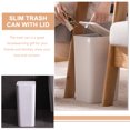 thumbnail image 2 of Milisten Small Trash Can with Lid Bathroom Kitchen Waste Basket Office Plastic Trash Can, 2 of 6