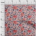 thumbnail image 2 of oneOone Tissu en Coton Cambric Rouge Floral Rétro Matériel de Couture Imprimé Tissu au Mètre 56 Pouces de Large, 2 of 5