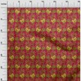 thumbnail image 2 of oneOone Viscose Chiffon Fabric Leaves & Floral Block Print Fabric BTY 42 Inch Wide, 2 of 4