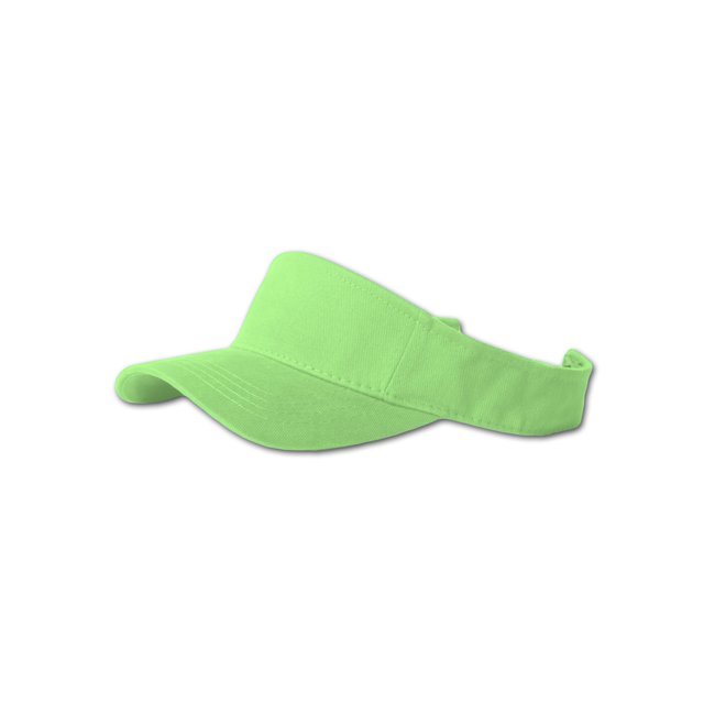 Solid Adjustable Sports Visor, Lime Green