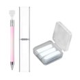 thumbnail image 3 of Tachiuwa Stylo d'Art Diamant Pointe Réglable Outil de Ramassage de Strass Multifonction pour Ongles Blanc Rose, 3 of 9