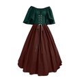 thumbnail image 1 of UPPADA Robes de Foire Renaissance pour Femmes, Robes Médiévales Irlandaises Traditionnelles Grande Taille, Robe à Volants, Corset, Robe Rétro de Cosplay, 1 of 5