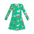 thumbnail image 1 of Girls Dress Green Christmas Candy Canes X-mas Tree 4 Years, 1 of 6