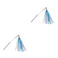 thumbnail image 4 of QualitChoice Chat Teaser Bâton Léger Portable Chats Jouet Réutilisable Shinny Exercice Exquis Imperméables Animaux de Compagnie Bâtons Interactifs Bleu 2PCS, 4 of 6