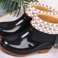 thumbnail image 2 of Boot Womens Rain Boots Fashion Antiskid Short Rain Boot Round Head Radian PVC Plastic Rain Boots, 2 of 5