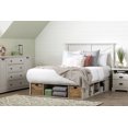 thumbnail image 3 of South Shore Avilla Queen Storage Platform Bed with Wicker Baskets, in Winter Oak, 3 of 11