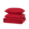 thumbnail image 4 of JML 3 Pieces Red King Comforter Set, Soft Microfiber Bedding Set With 1 Comforter and 2 Pillow Cases Suit for All Seasons, 4 of 8