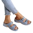 thumbnail image 3 of Kcodviy Women Summer Solid Color Womens Comfort Sandals Buckle Strap Casual Open Womens Water Sandals Toe Wedges Soft Bottom Rhinestone Sandals for Women Breathable Slippers Shoes Sandals, 3 of 5