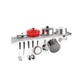 thumbnail image 4 of Stainless Steel Shelf Pot Rack - Metal Kitchen Organization Storage Rack for Hanging Pots Pans Cookware, Wall Mounted Shelf with 10 Hooks in Restaurant Home - 12" W x 48" L, 4 of 8
