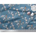 thumbnail image 2 of Soimoi Rayon Fabric Leaves,Floral & Paradise Flycatcher Bird Decor Fabric Printed Yard 42 Inch Wide, 2 of 3