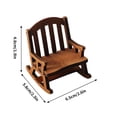 thumbnail image 3 of Christmas Mini European Wooden Vintage Rocking Chair Small Cloth Doll Miniature Furniture Chair Props Pendant Model, 3 of 6