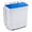 Blanc + Bleu, variante sur Costway Machine à Laver Portable 17,6 Lb à Deux Cuves avec Pompe de Vidange Gris