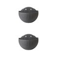 thumbnail image 3 of Youkk Easy To Install Double-layer Plastic Flowerpot For Walls Drainage Flower Pot Grey 2Set, 3 of 6