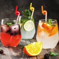 thumbnail image 4 of SDNall 100pcs Color Art Straws 8 Colors Clear Pack Package Disposable 6x260mm, 4 of 9