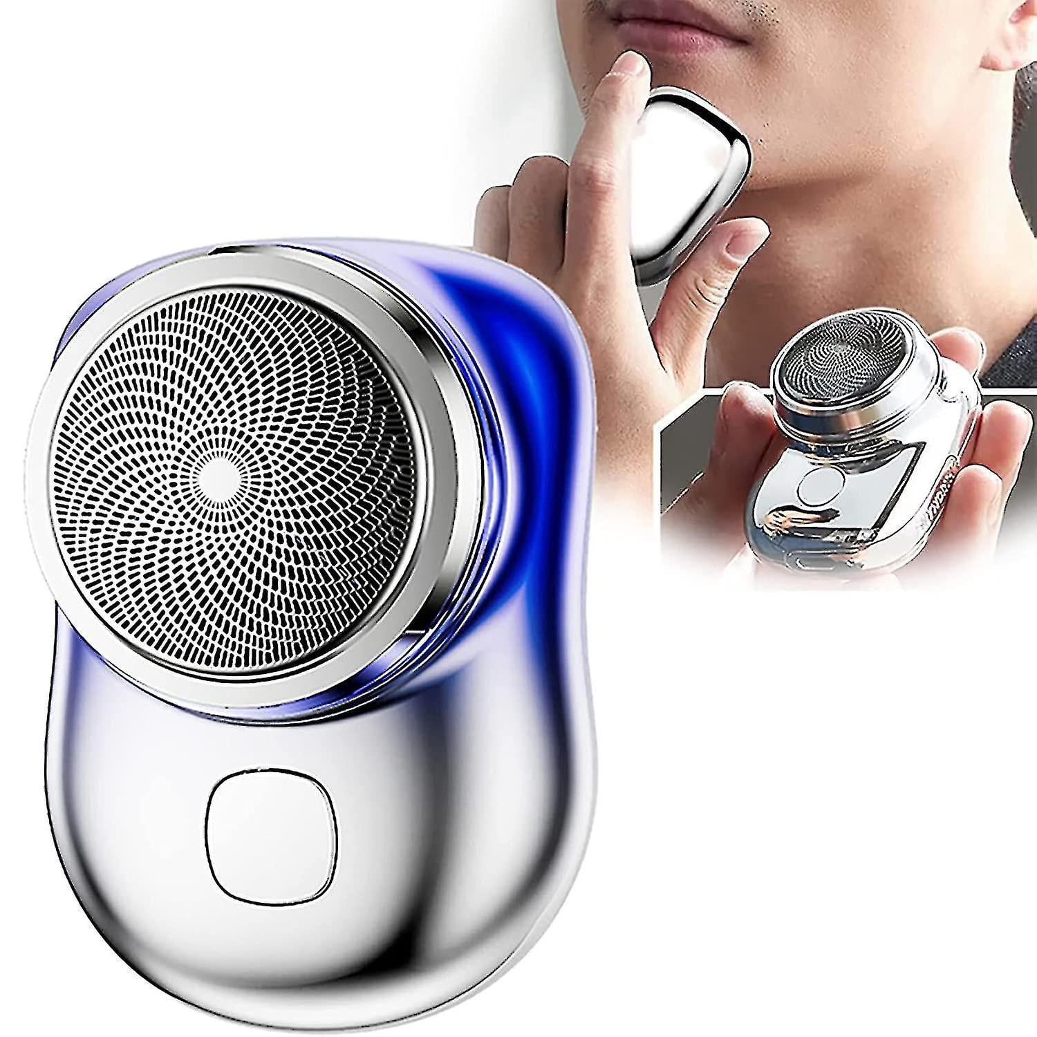 Jinsinto Mini-shave Portable Electric Shaver, Mini-shave Portable Electric Shaver, Mini Shaver Portable Electric Razor Blue