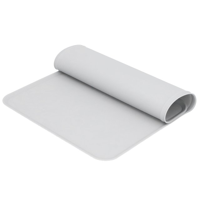 Tapis de Nourriture pour Animaux, Tapis de Boisson pour Chien Anti-Fuite pour Alimentation Gris