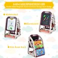 thumbnail image 4 of Gymax Chevalet d'Art pour Enfants 3-en-1 Chevalet de Table Double Face avec Accessoires d'Art Rouge, 4 of 9