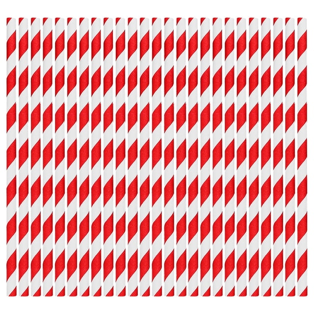 Meitianfacai 100PCS Paper Straws Assorted Colors Striped Drinking Straws For Shakes Cocktail Coffee