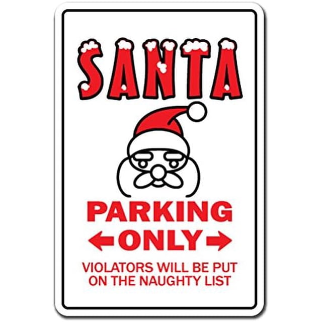 SignMission, 8" X 12" Plastic Sign, Santa