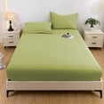 thumbnail image 1 of MTBLYS Drap-Housse Lavé Ensemble de Protège-Matelas Polyester Housse de Drap 78.74X70.86 Pouces Anti-Poussière Housse de Protection pour Chambre Lit Simple Double, 1 of 8